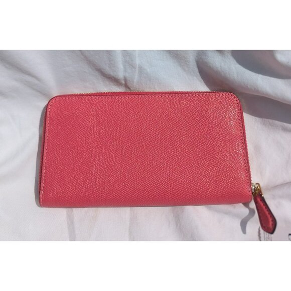 FINAL PRICE DROP NEW Coach Accordion Zip Wallet Front Pocket Electric Pink - Picture 2 of 8